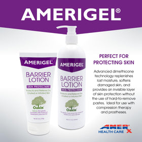 AMERIGEL Barrier Lotion prosthesis comfort supports longer wear and day-long ease
