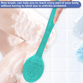 AmerWASH Plus dual-face back brush with exfoliating nubs on the reverse side.