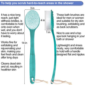 AmerWASH Plus back brush shows medium stiff bristles for balanced exfoliation.