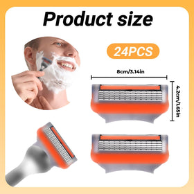 Amerzam Fusion 5 style compatibility close-up for easy razor refills.