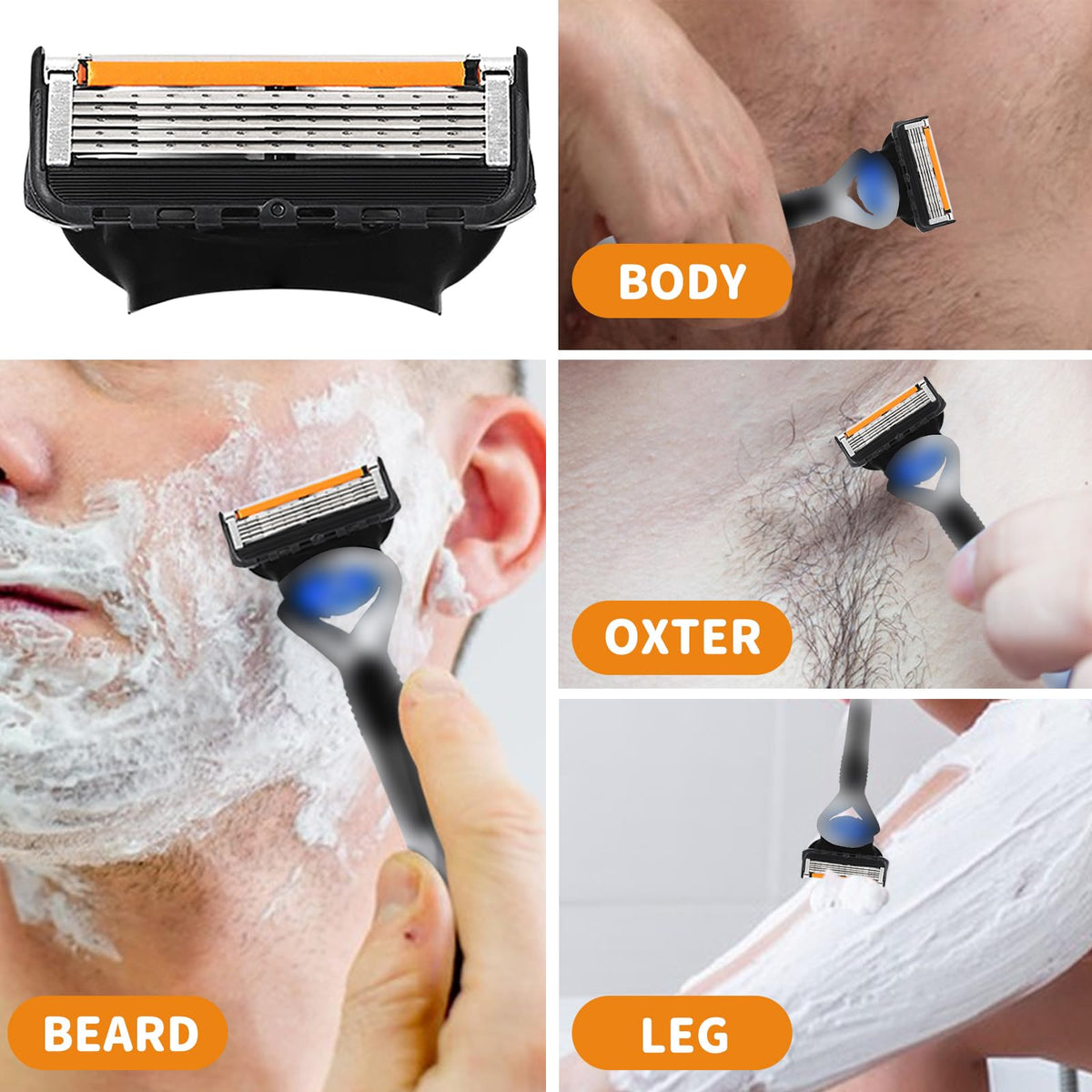 Amerzam quick-change cartridge system for easy blade replacement