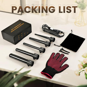Amgcive heat-resistant glove and storage bag included for safe, organized styling.