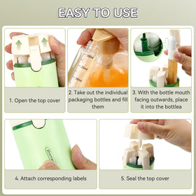 Amiarc bottles show clear measurement marks for easy filling and portion control.