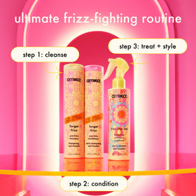 Amika Forget Frizz conditioner dispense-action captured for daily use.