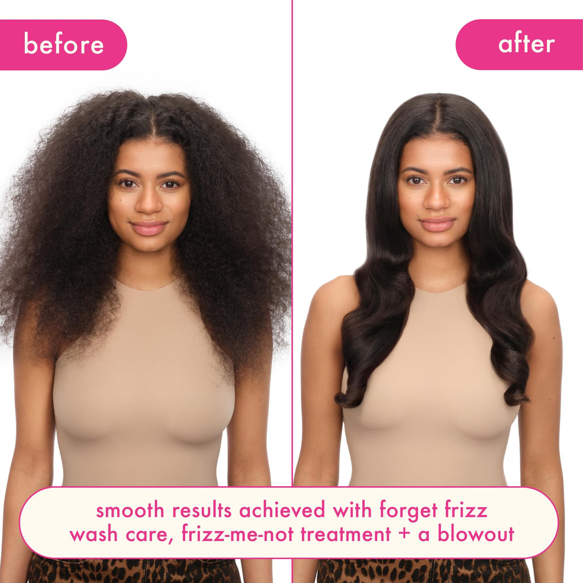 Amika Forget Frizz conditioner in-shower application suggests easy conditioning routine.