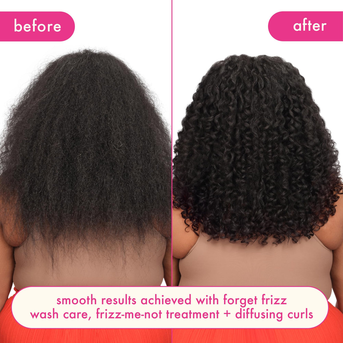 Amika Forget Frizz shampoo water lily extract highlight showing gentle nourishment