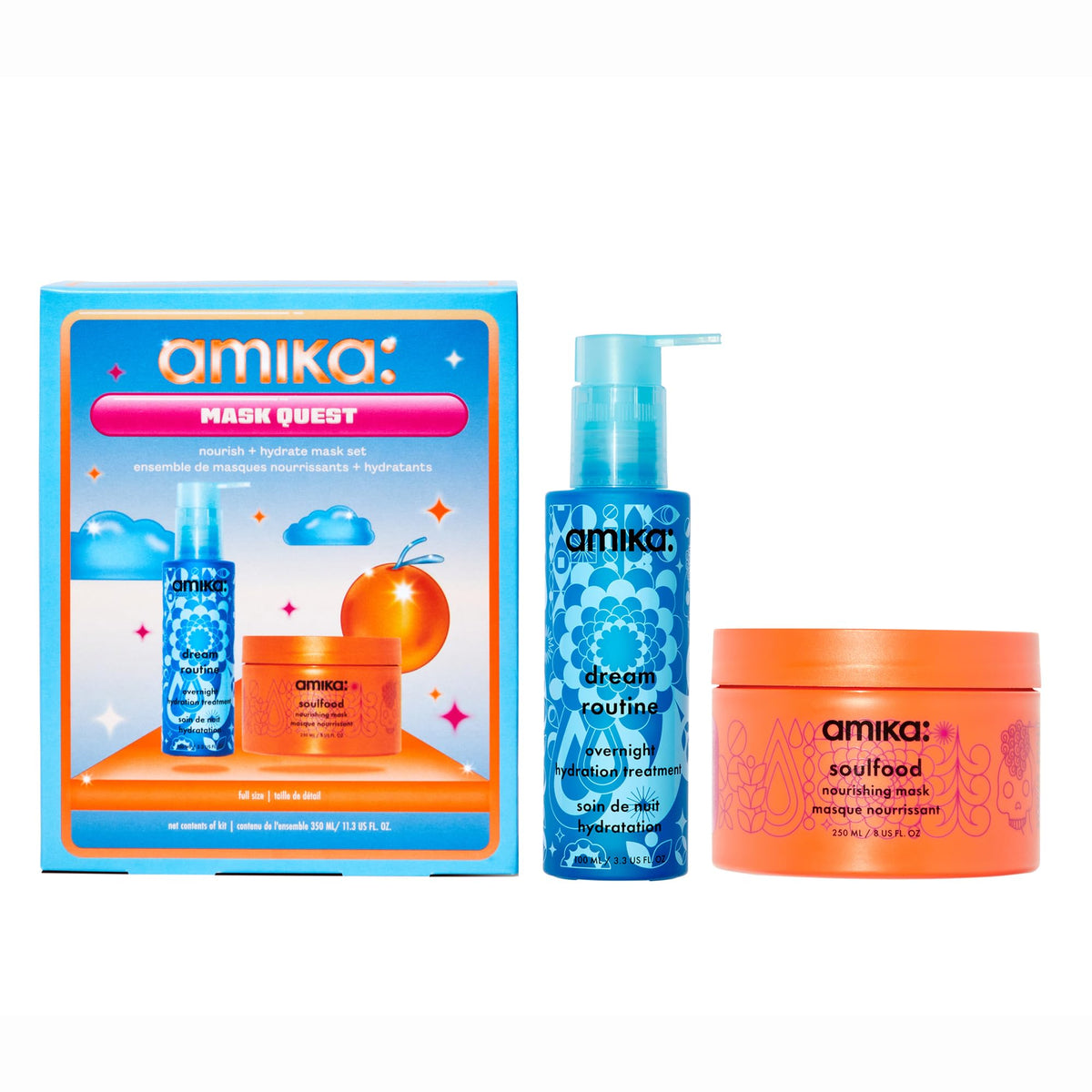Amika Mask Quest nourish bottle for richer conditioning and smoother strands.