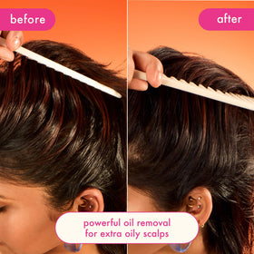 Hair-finish after application showing a non-sticky, refreshed appearance.