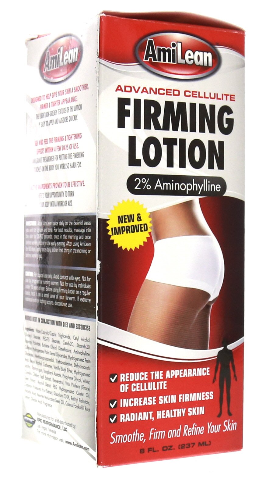 AmiLean packaging featuring GMP-certified USA manufacturing facility label.