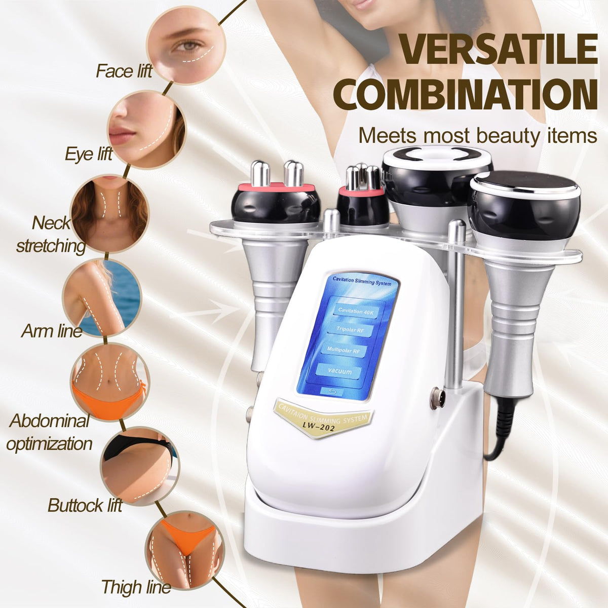 amilibeauty 4-function handles facial device control panel enables customizable sessions at home