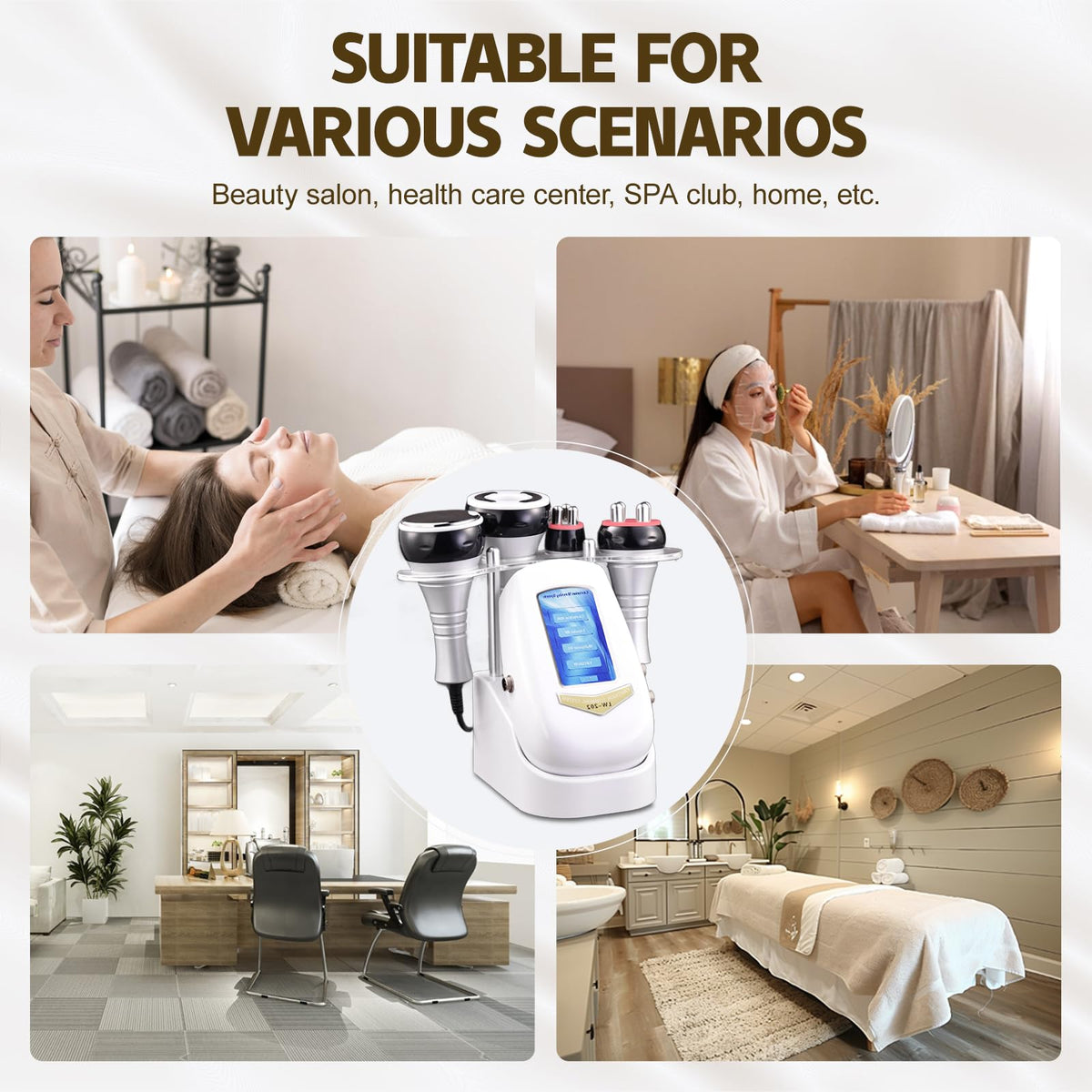 amilibeauty 4-function handles facial device with creams demonstrates smooth glide and enhanced absorption