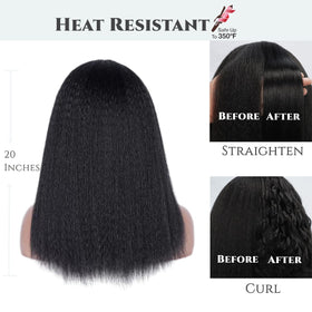 Aminow wig with adjustable cap and 3 combs for secure fit.