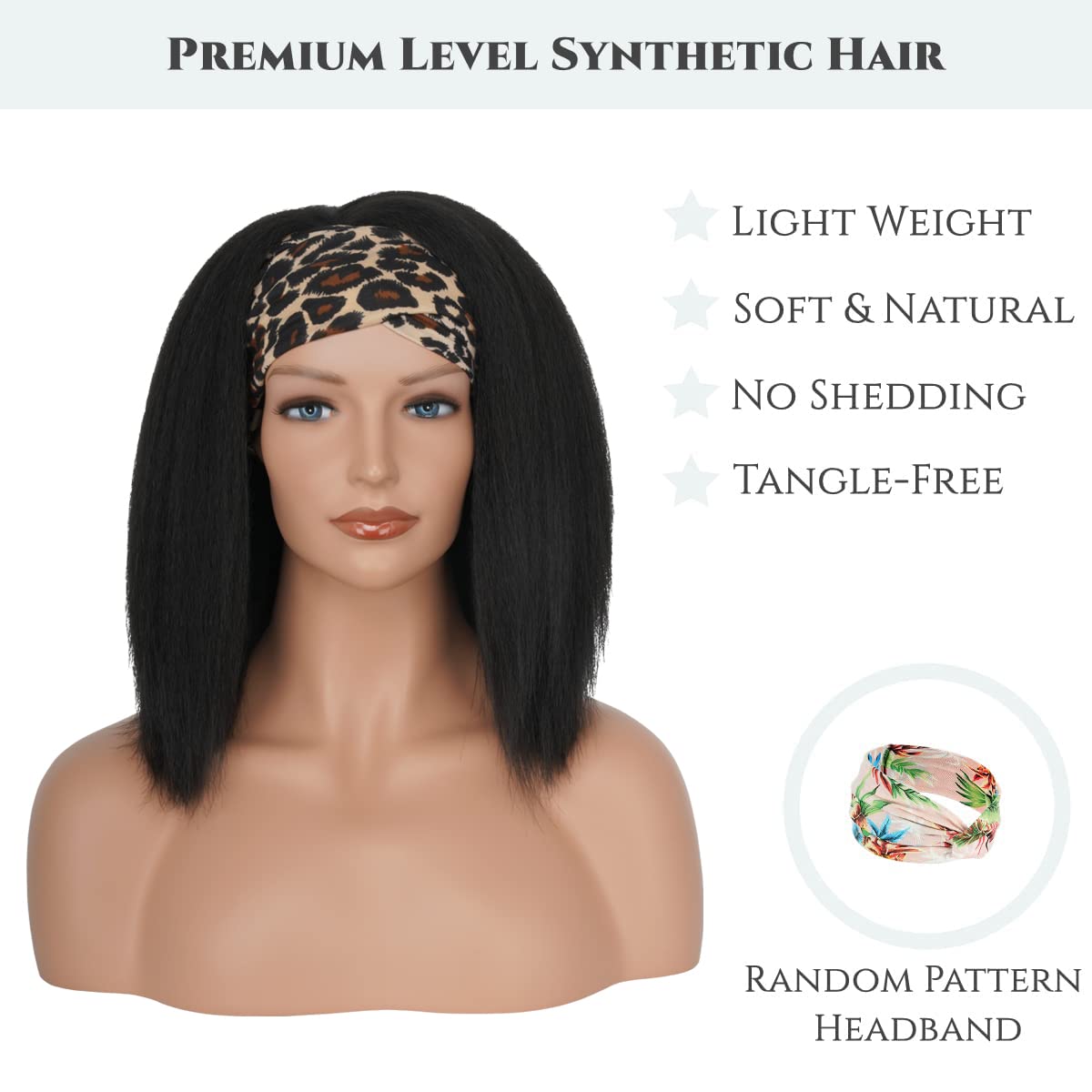 Aminow headband wig with ice silk band offers comfortable, glueless wear