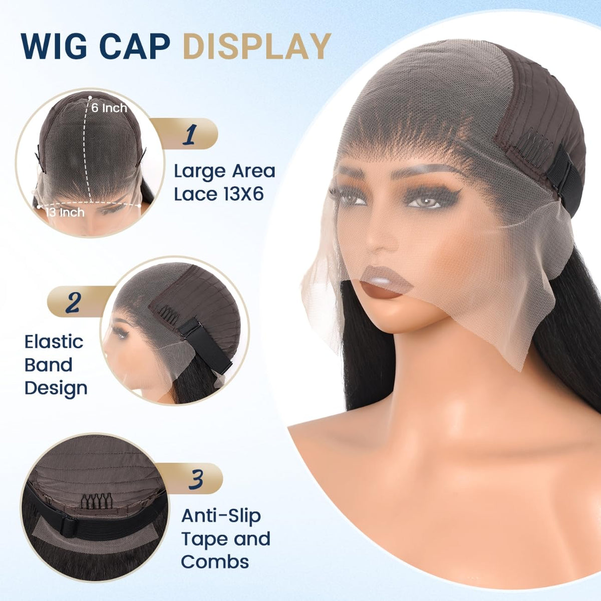 Aminow Kinky Straight Lace Front Wig provides natural-looking lace front for daily wear.