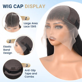 Aminow Kinky Straight Lace Front Wig provides natural-looking lace front for daily wear.