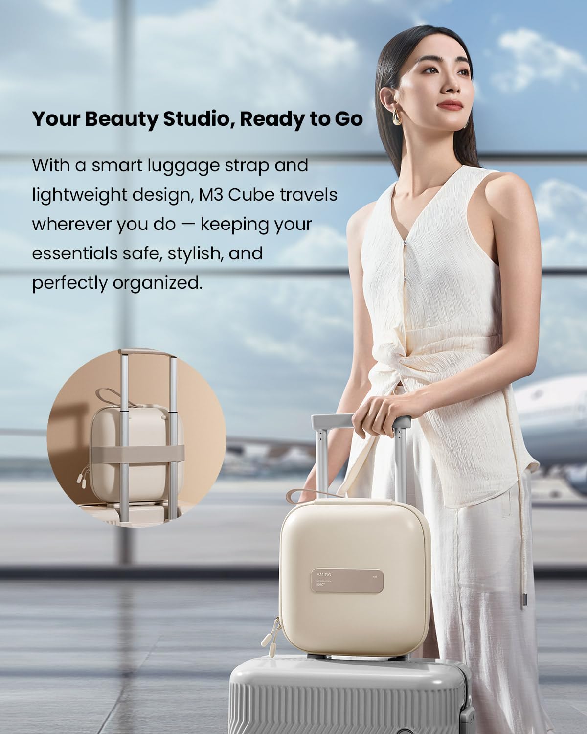 AMIRO M3 Cube lighted mirror provides clear visibility for makeup on the go.