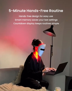 AMIRO Spectra hands-free design supports convenient skincare sessions at home.