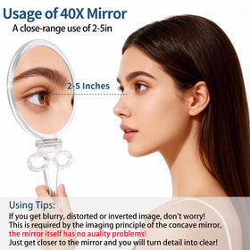 AMISCE 40x magnification aids close-up grooming and detail work.