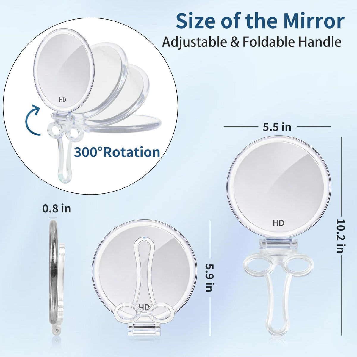 AMISCE compact design supports versatile placement in vanity or travel setups.