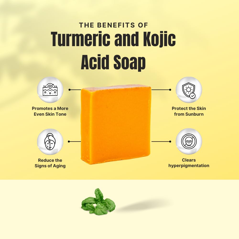Ammoya Naturals Turmeric Soap creamy lather shown for face and body cleansing.