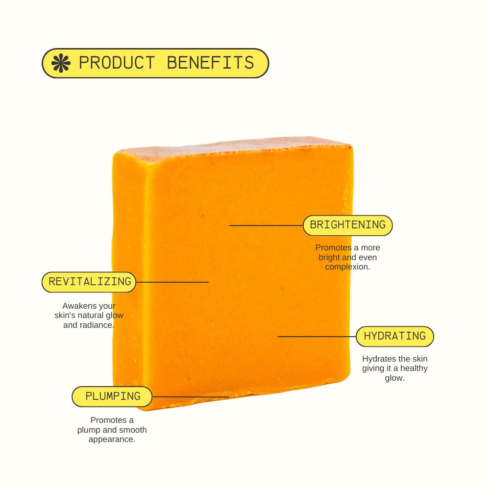 Ammoya Naturals Turmeric Soap ingredients close-up with turmeric, lavender, frankincense.