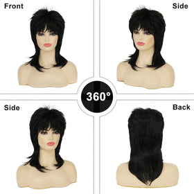 Amnenl mullet wig care routine using cold water and mild shampoo.