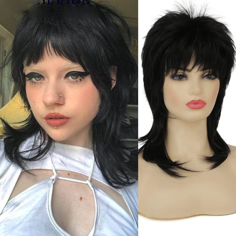Amnenl mullet wig with shaggy layered texture for cosplay comfort.