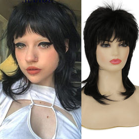 Amnenl mullet wig with shaggy layered texture for cosplay comfort.