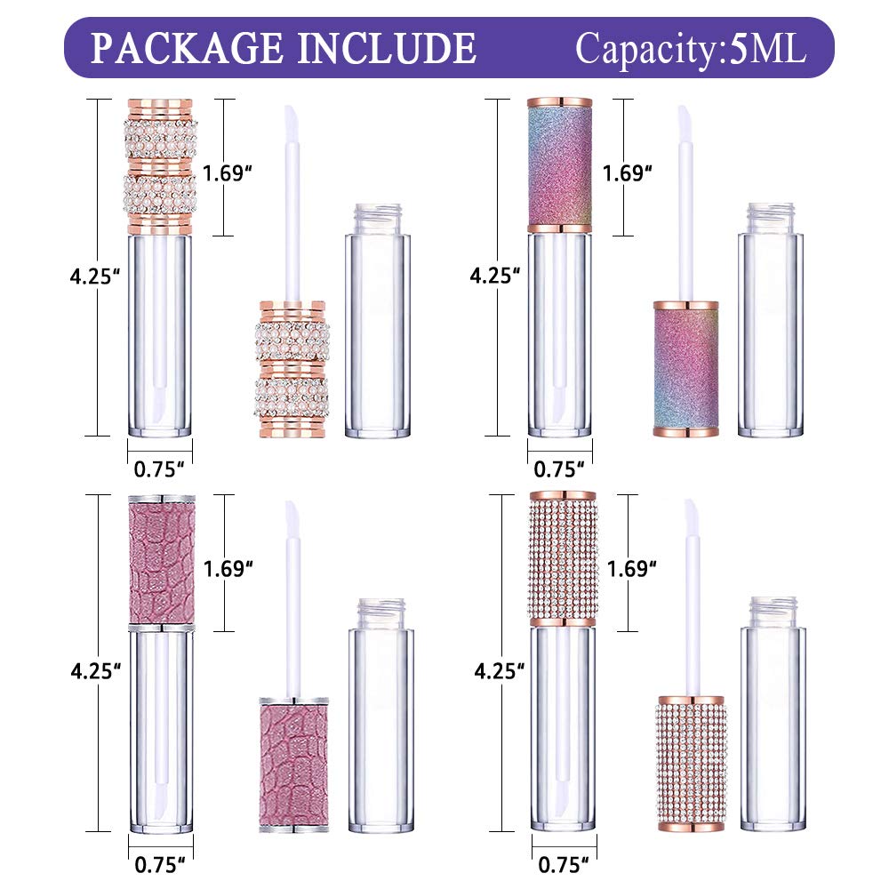 AMORIX Sparkles Rainbow lip gloss tubes for bright finishes during creation