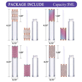 AMORIX Sparkles Rainbow lip gloss tubes for bright finishes during creation