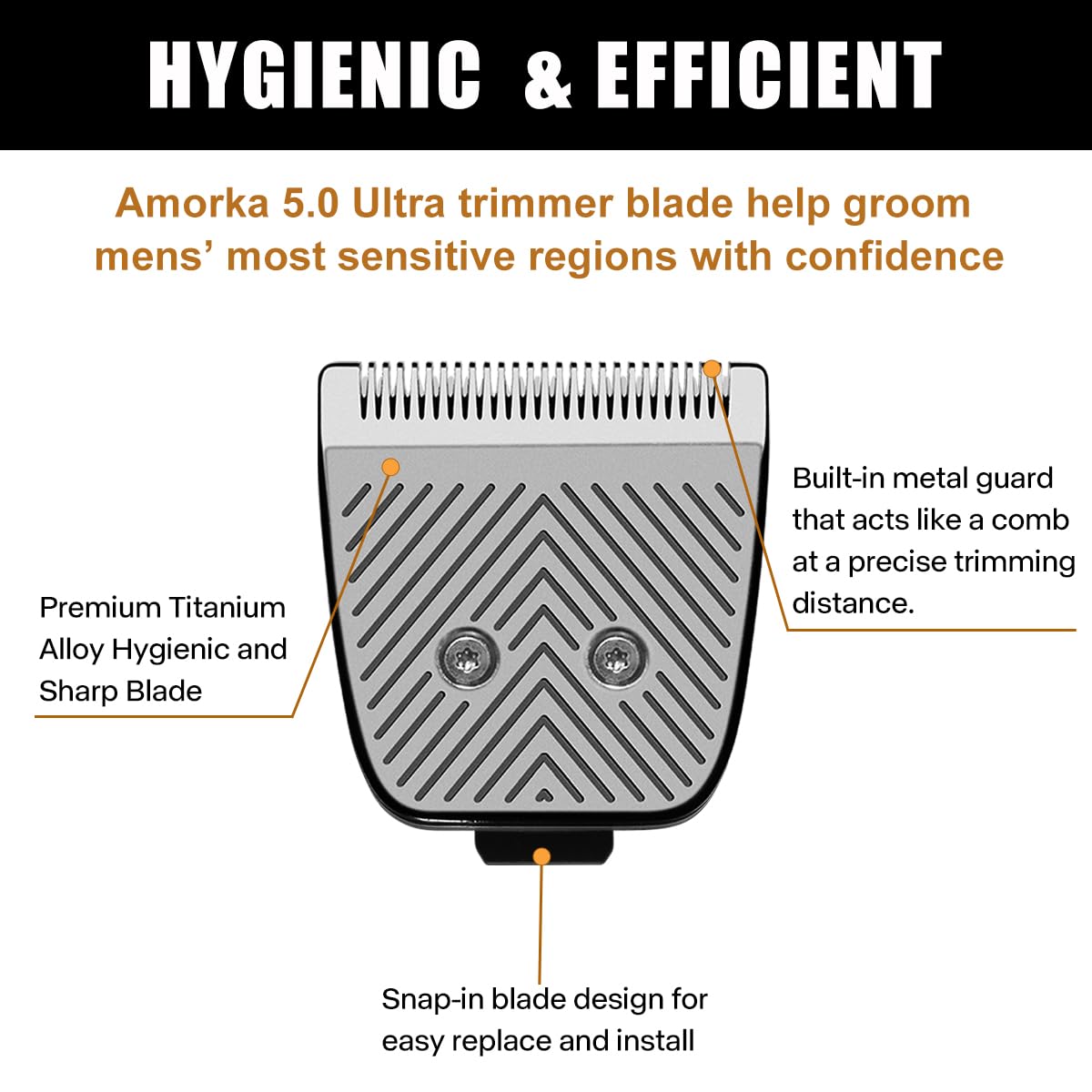 Amorka replacement blade snap-in demonstrates quick installation.