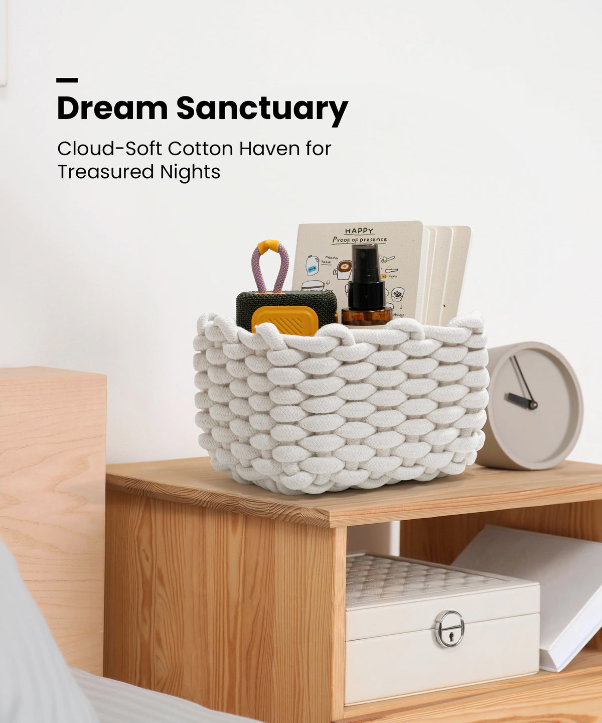 AmorousCat compact bedroom desk organizer for stationery and remotes.