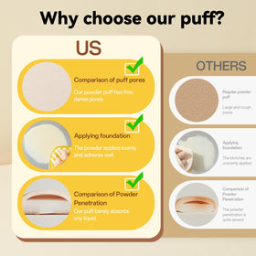 AMORTALS Foundation Sponge dual-wet-dry use for versatile blending.
