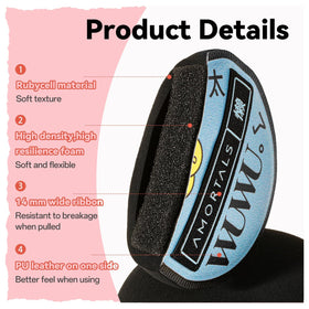 AMORTALS three-point finger loop provides secure control while applying makeup.