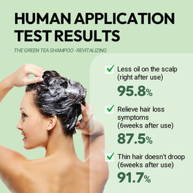 White leaf green tea in AMOS PROFESSIONAL formula providing moisture and strength