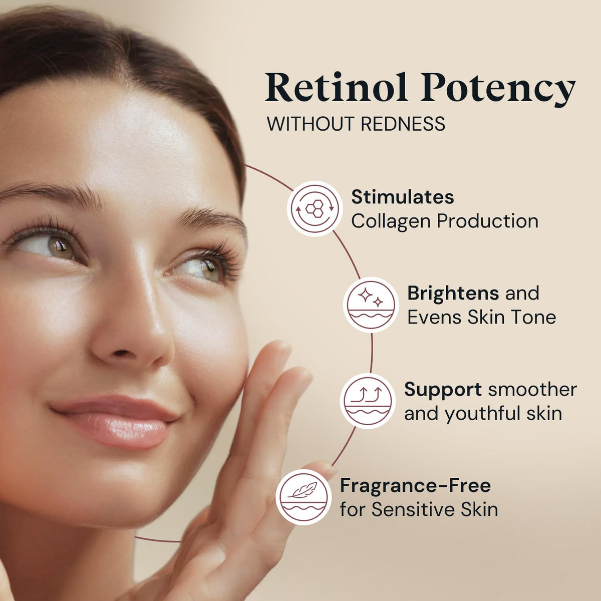 Amour De Moi retinol serum dropper releasing a smooth layer for nightly use