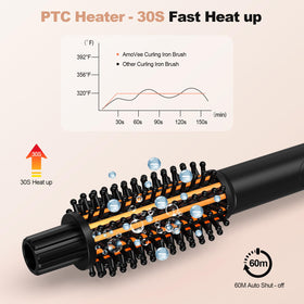 AmoVee fast-heating curling brush reaches 392℉ in 30 seconds