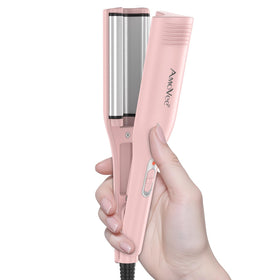 AmoVee Hair Crimper half-inch barrel close-up for quick styling on the go