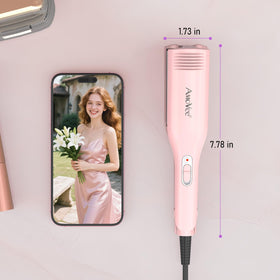 AmoVee Crimper with tourmaline ceramic coating highlights hair protection and shine