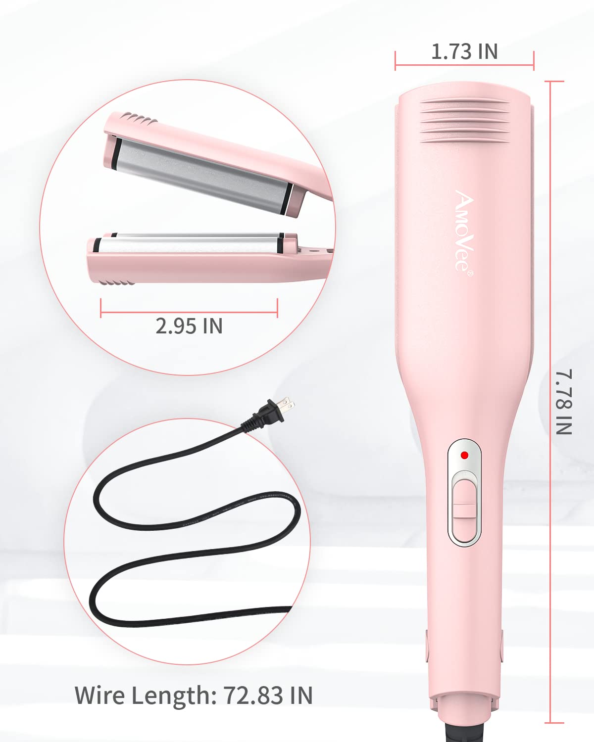 AmoVee Crimper travel-ready design suitable for on-the-go styling