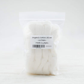 AMOZA 13ft cotton sliver pack shows natural unbleached fibers ideal for eco-friendly textiles
