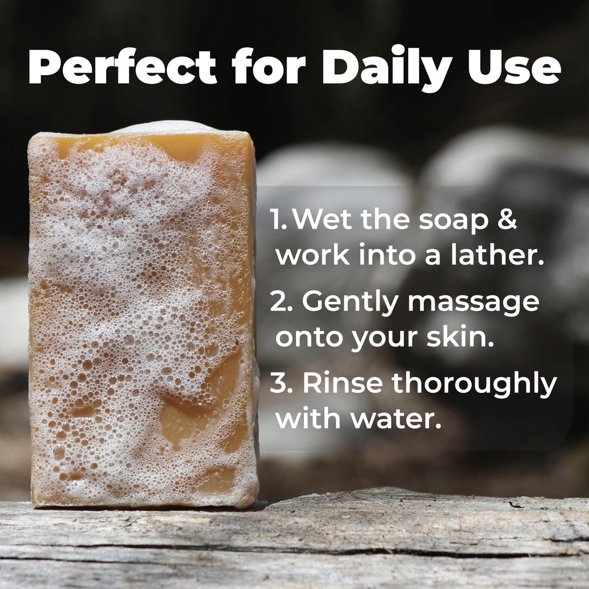 Amphibian Organics turmeric kojic soap bar handcrafted in small USA batches
