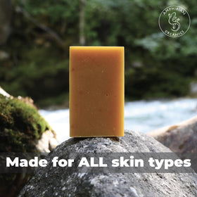 Amphibian Organics vegan turmeric kojic soap bar suitable for all skin types