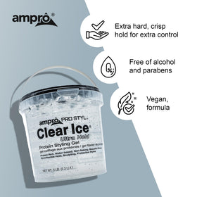 AmPro Pro Styl Clear Ice Gel works on all hair types for versatile styling options