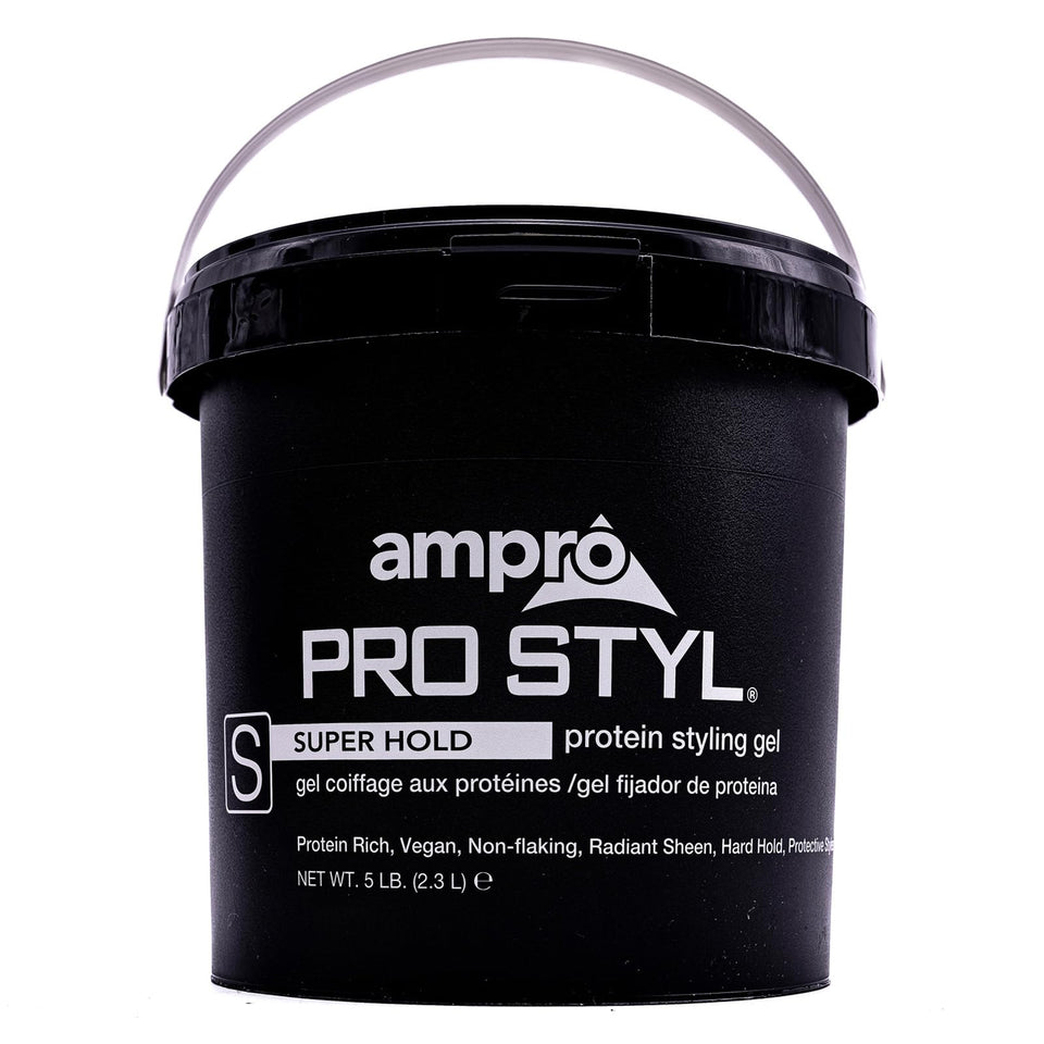 AmPro Pro Styl Styling Gel bottle pour provides strong hold without flaking.