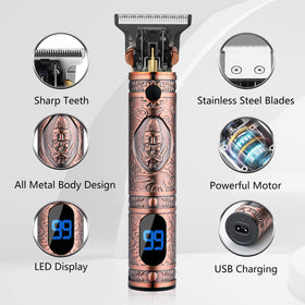 AMULISS Hair Trimmer blade close-up highlighting sharp, snag-free cutting.