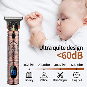 AMULISS Ergonomic grip on trimmer for comfortable longer grooming sessions.