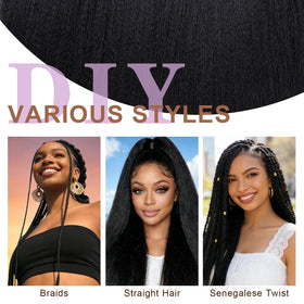AMUMI braiding hair color 4; smooth flow resembling natural hair.