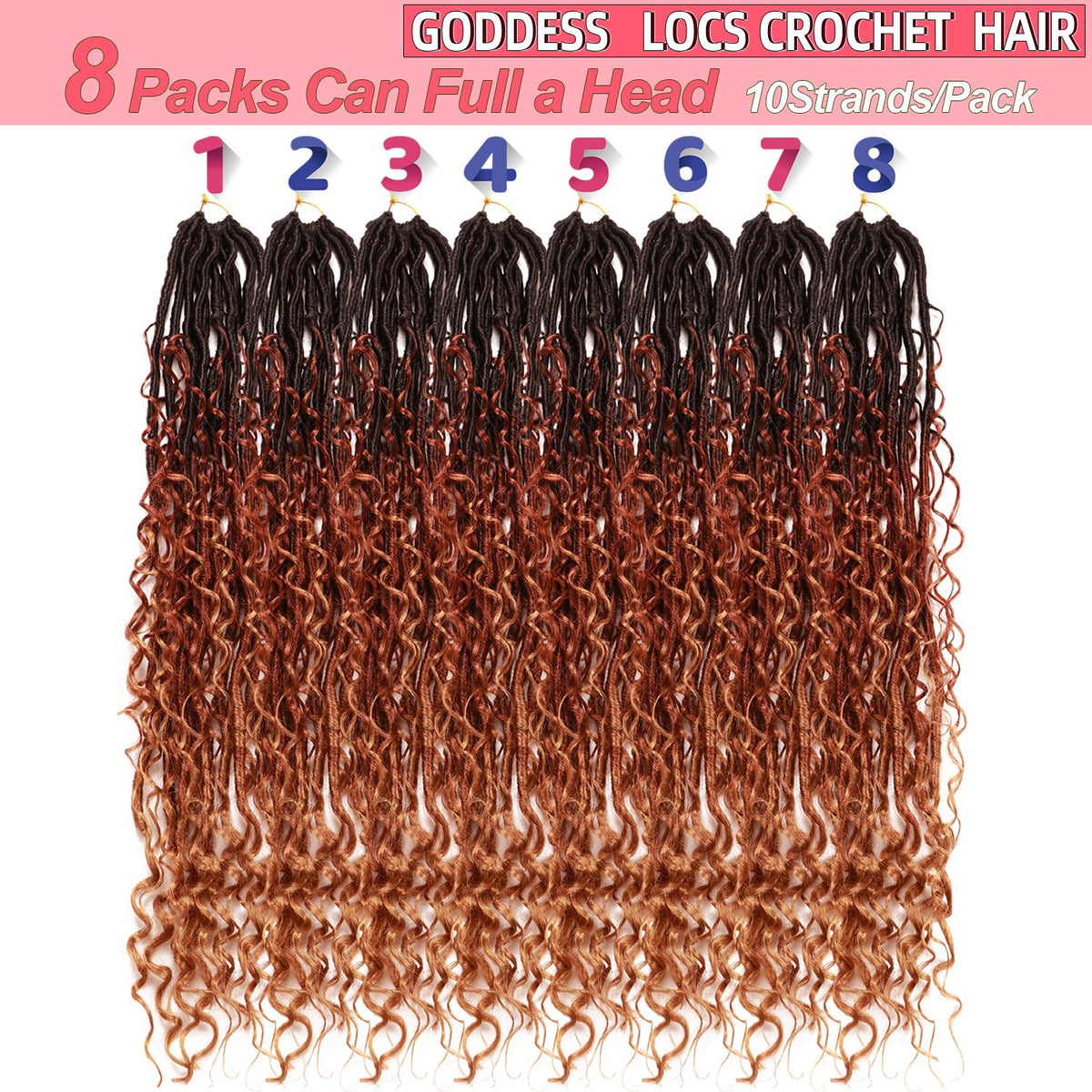 AMUMI Goddess Locs 24 inch curly ends enable versatile styling