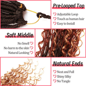 AMUMI Goddess Locs 24 inch soft texture highlights smooth curls